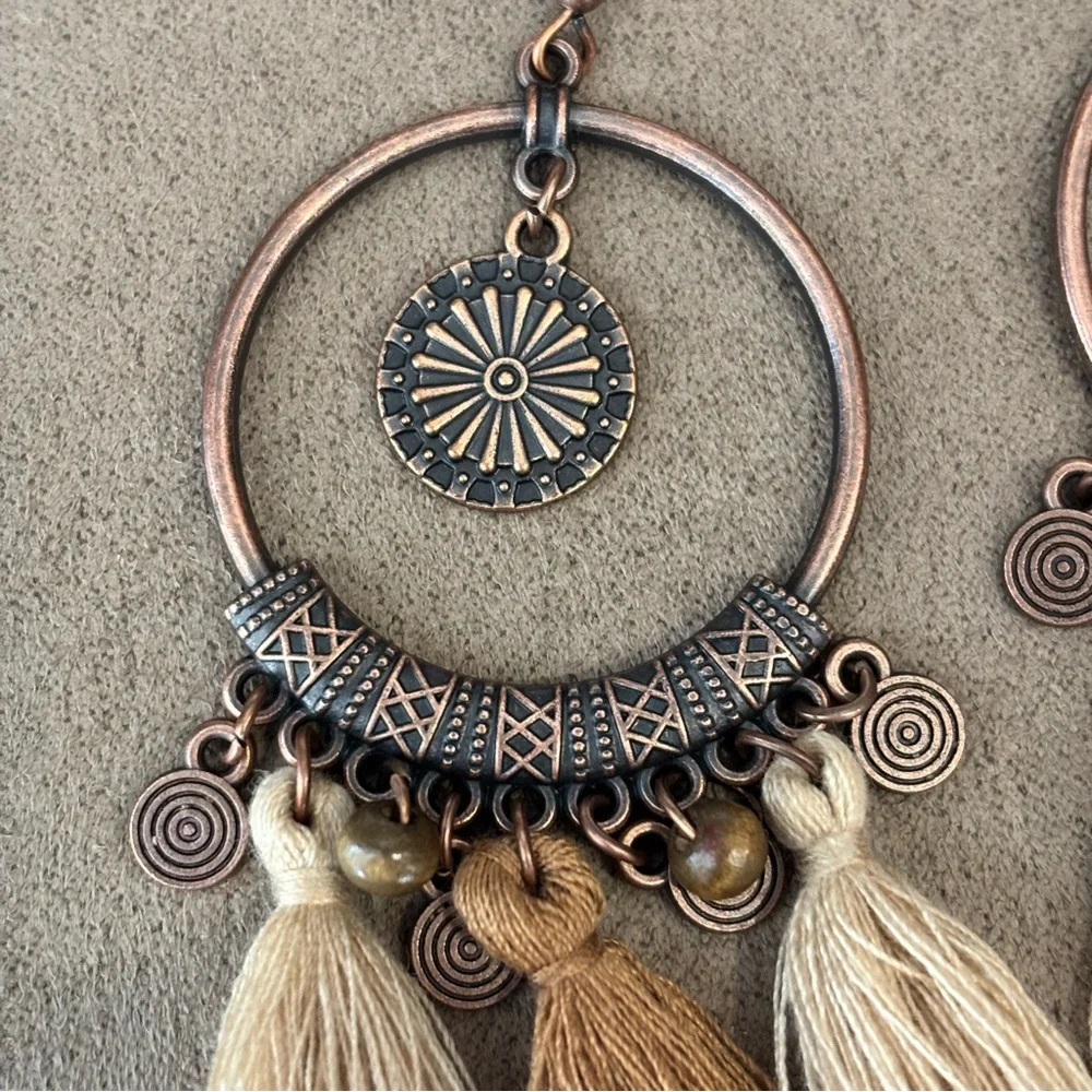 NEW Boho Round Tassel Drop Earrings